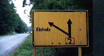 Hinweisschild nach Elsholz